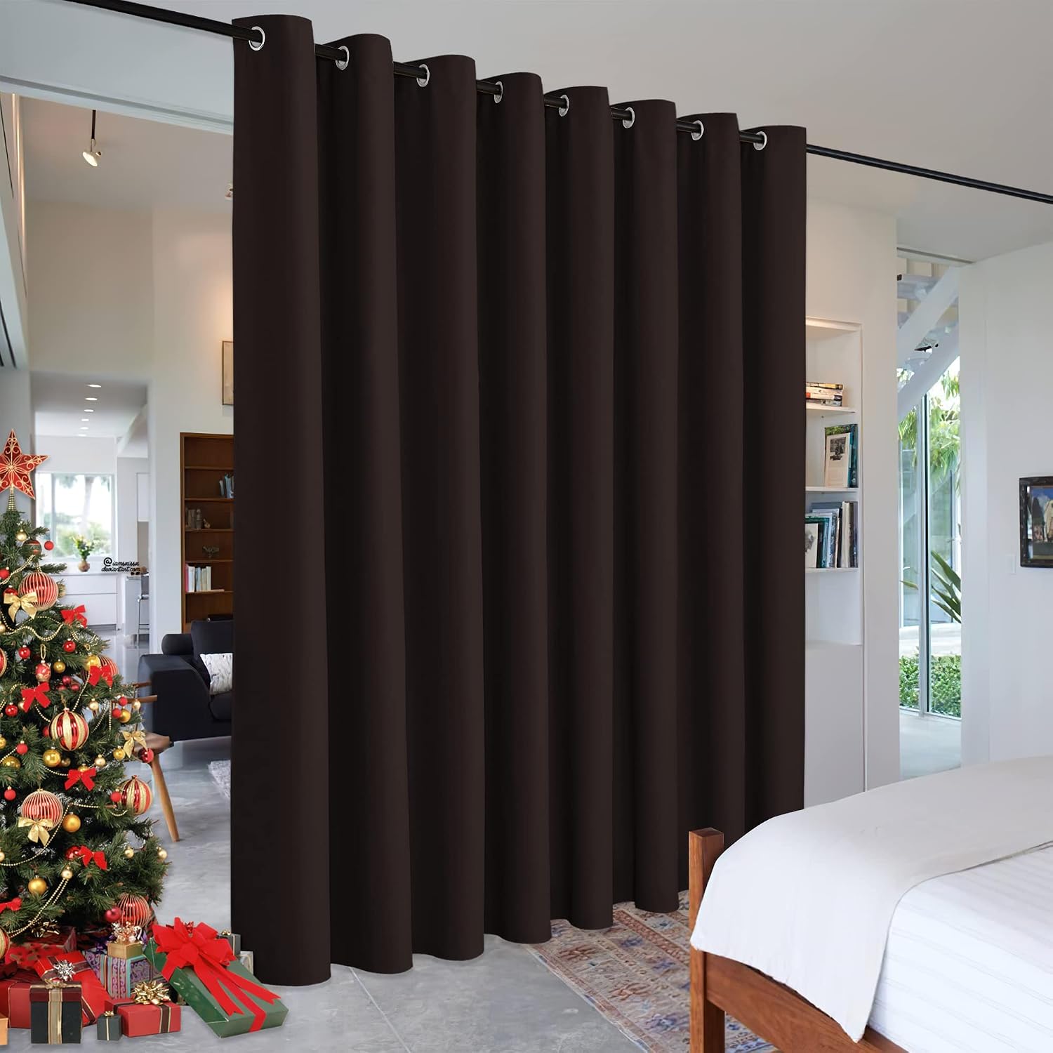 Rybhome RYB HOME Blackout Office Room Divider Energy Efficient Furniture Protected Large Panel for Wall Space, Easy Hang on Rods or with Ho…