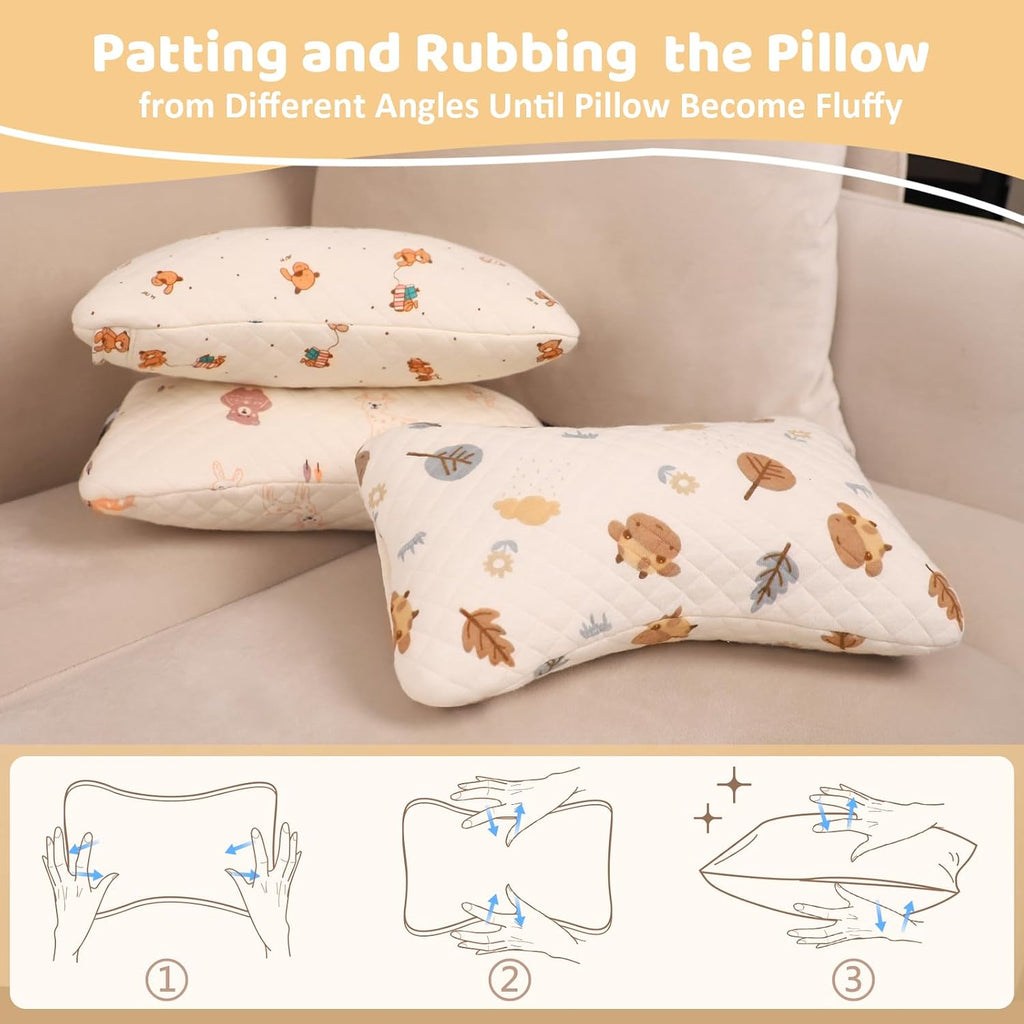 vocheer Small Pillows for Sleeping, 11"x 7" Mini Travel Pillow, Tiny Pillows for Neck, Wrist, Lumbar and Knee, Pets Pillow, Cotton…