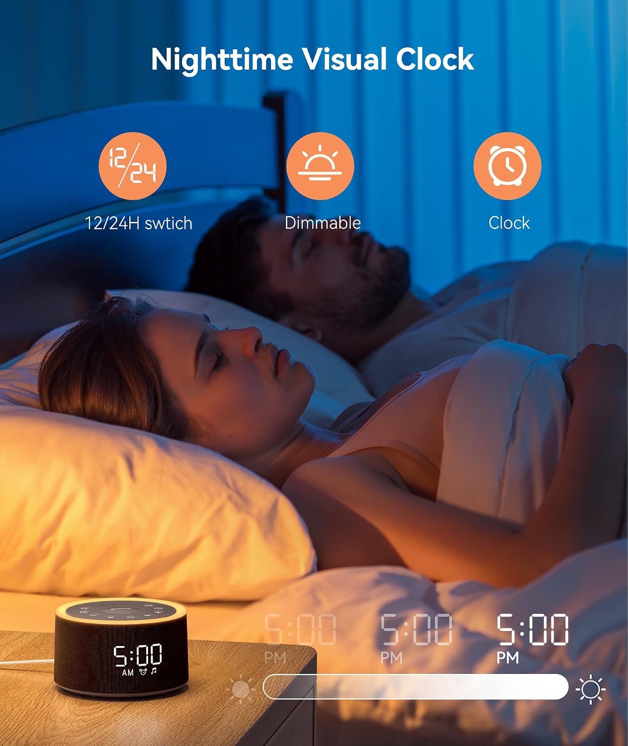 Dreamegg D1+ Sound Machine & Alarm Clock - Sound Machine for Sleep, White Noise Machine with 29 Soothing Sounds, Night Light, 0-100%…