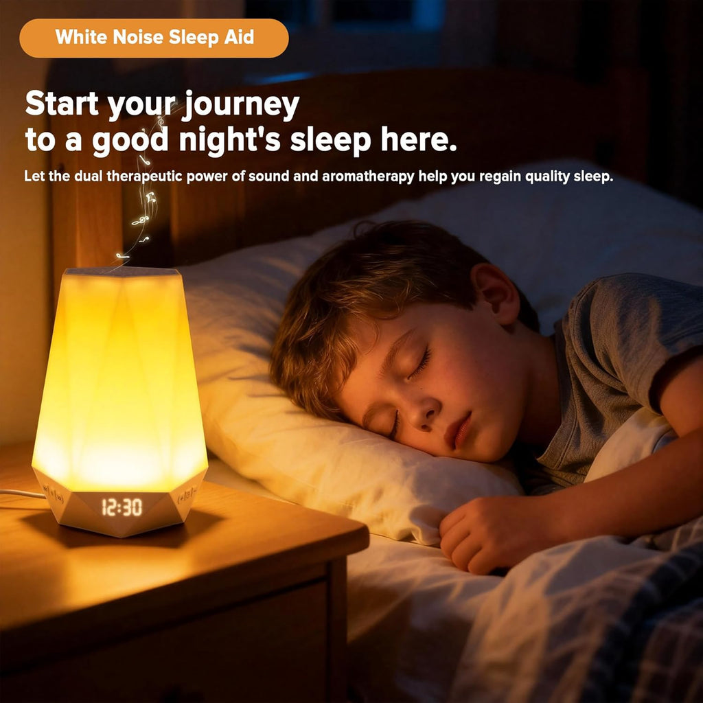 TfruKiet Sleep Sound Machines, White Noise Machine for Baby Sleeping with Night Light, Portable Sound Machine with 32 Soothing Sounds, 8 Nig…