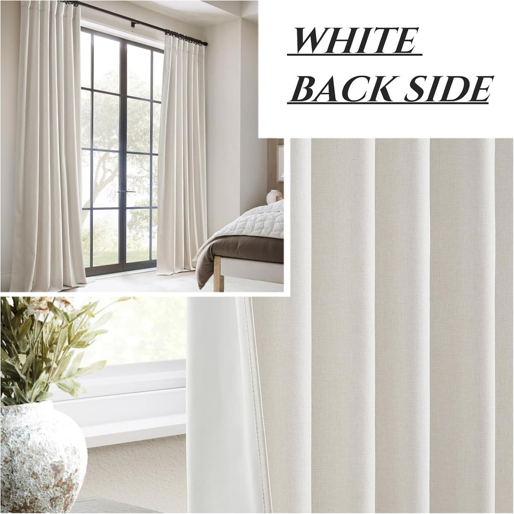 Qjmydeco Drapes 84 Inch Length 2 Panels Set for Bedroom Aesthetic,100% Blackout Cute Curtains for Nursery Weather Curtains Thermal Insulate…
