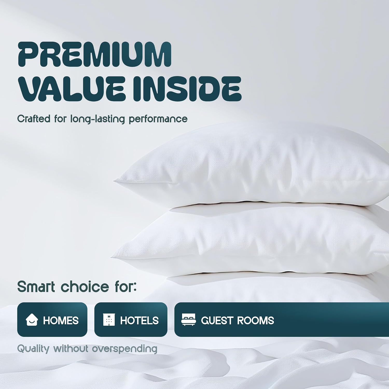 WhiteClassic White Classic Zippered Style Pillow Case Cover - Luxury Collection 200 Thread Count, Soft Quiet Zippered Pillow Protectors, St…