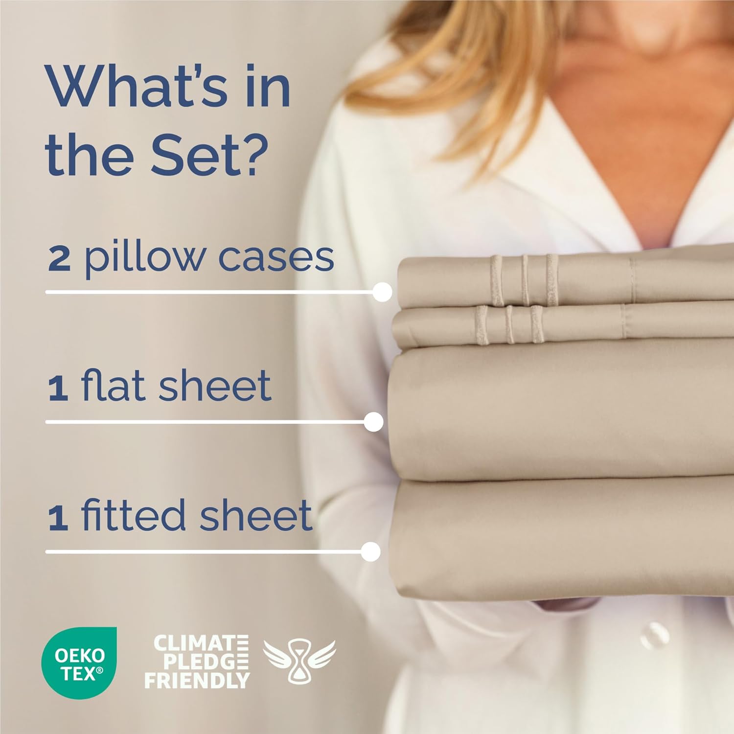 King Size 4 Piece Sheet Set - Comfy Breathable & Cooling Sheets - Hotel Luxury Bed Sheets for Women & Men - Deep Pockets, Easy-Fit, Extra…