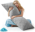 Bedelite Cooling Body Pillow for Adults, Creative Ultra Soft Cool-Touch Quilted Nylon-Spandex Body Pillow Cover, Adjustable Memory Foam Lon…