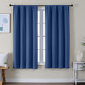 Simplebrand Ava Royal Blue Short Blackout Curtains for Bedroom 63 Inches Long 2 Panels Set, Solid Thermal Insulated, Energy Saving Window T…