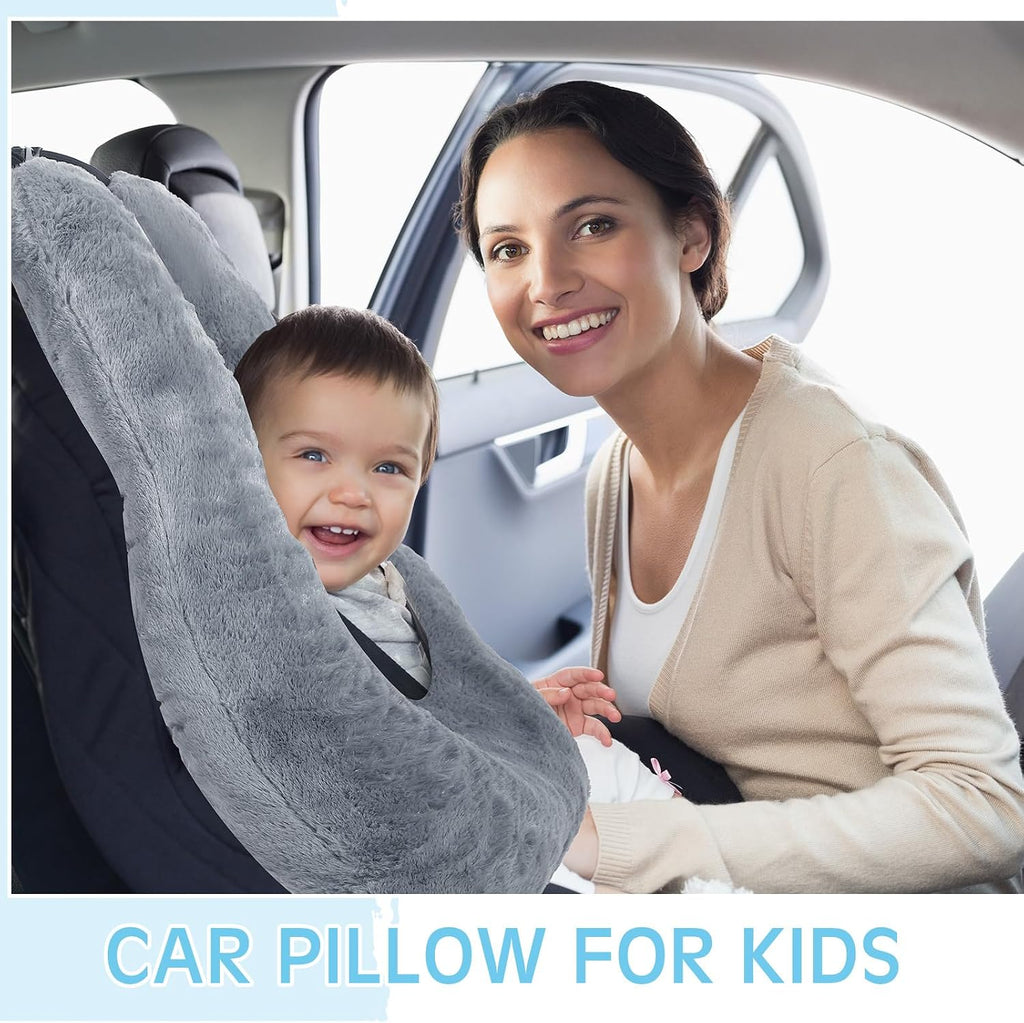 home Barydat 2 Pcs Car Travel Pillow for the Back Seat 28 x 18 in Sleeping Reading Pillows for Distance Travel Car Cushion for Kids Adults…