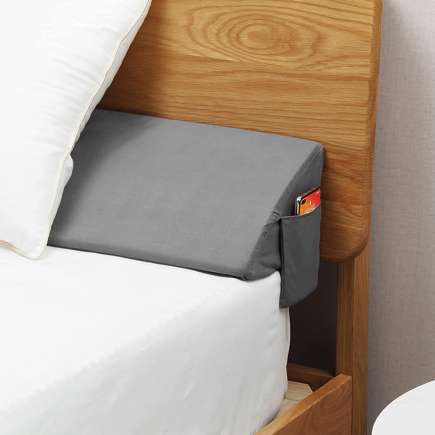 Vekkia Twin Wedge Pillow Headboard/Bed Wedge Pillow for Headboard/Bed Gap Filler/Headboard Pillow, Pillow Wedge for Headboard…