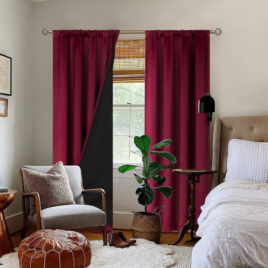 BGment Blackout Curtains for Living Room 84 Inch Length, Christmas Thermal Insulated Full Room Darkening Noise Reducing Rod Pocket Bedroom…