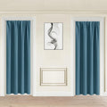Jiuzhen Blackout Doorway Curtains 80 inch Length - 2 Panels Thermal Insulated Privacy Soundproof Rod Pocket Closet Door Curtains Room Divid…