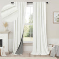 Pitalk Living Room Curtains 84 Inches Long Faux Linen Darkening Curtain for Bedroom Boho Burlap Full Blackout Soundproof Thermal Insulated…