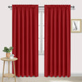 DWCN Blackout Curtains for Living Room Thermal Insulated, Energy Saving & Noise Reducing Bedroom Curtains, Red, W 70x L 84 Inch, Set of 2…