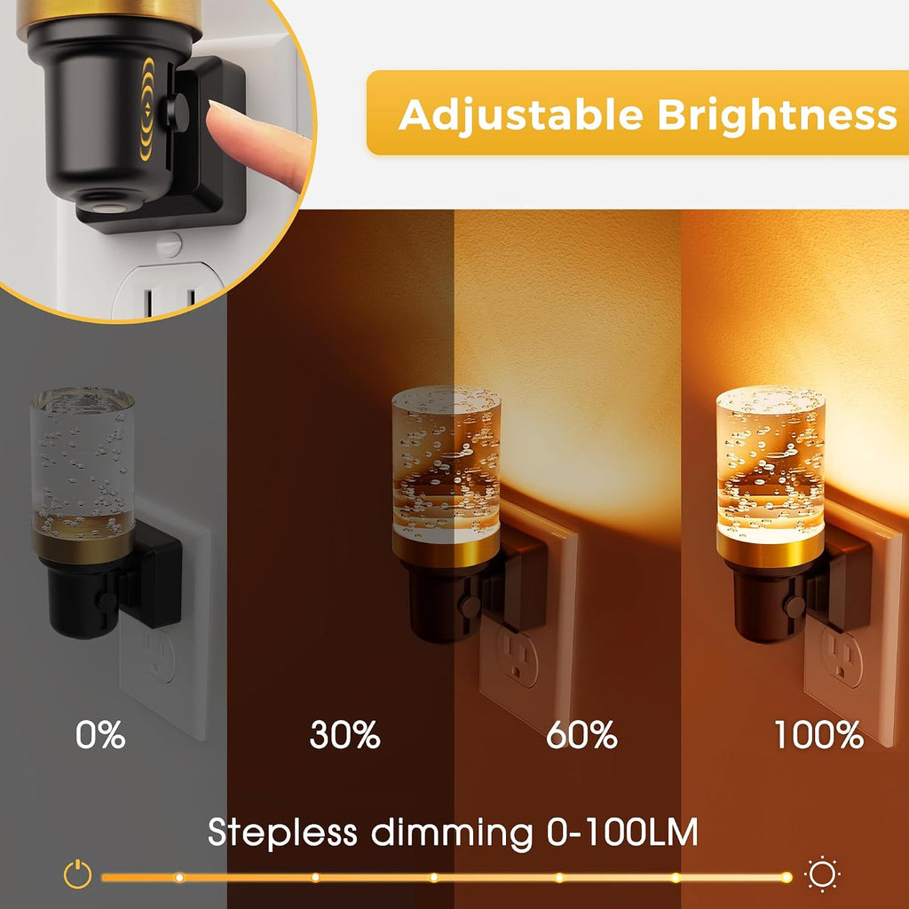 L LOHAS LED Night Light, Dimmable Night Lights Plug into Wall, Automatic Night Lights Plug in with Auto Light Sensor, 1800K Amber Warm…