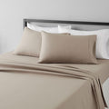 AmazonBasics Amazon Basics Lightweight Super Soft Cooling, Breathable Wrinkle Resistant Brushed Microfiber 4-Piece Sheet Set with 14-Inch D…