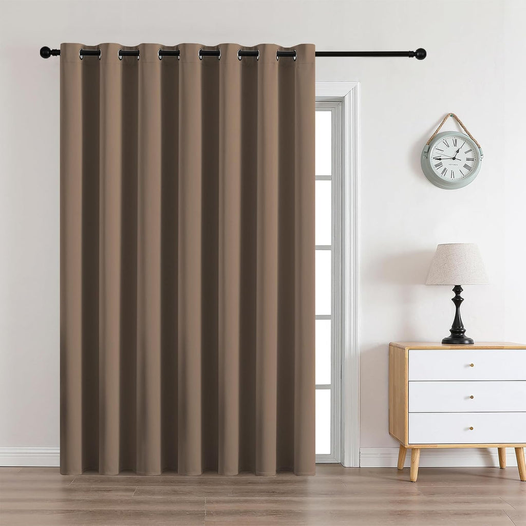 CUCRAF Custom Khaki Blackout Curtains 1 Panel Set, Thermal Insulated Grommet Room Darkening Curtain for Living Room Bedroom, Light…