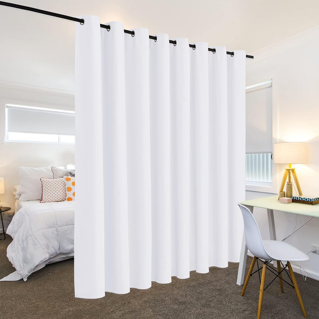 Rybhome RYB HOME Room Divider Curtain - Half-Light Block Room Darkening Shades Grommet Curtains for Large Window Cloakroom School Dorm Slid…