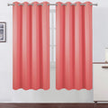 Lemomo Coral Thermal Blackout Curtains/52 x 72 Inch/Set of 2 Panels Room Darkening Curtains for Bedroom 72 Inch silver