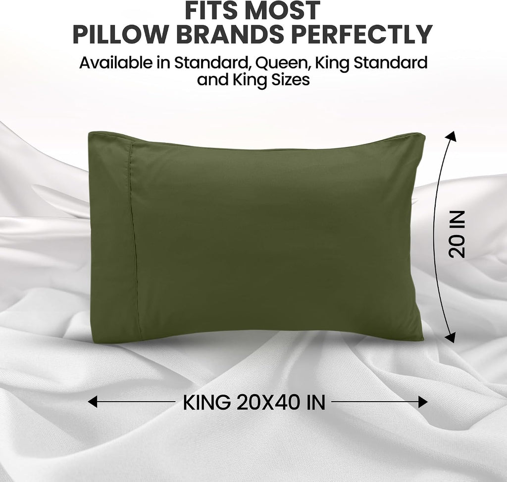 Utopiabedding Utopia Bedding Pillow Cases King Size 2-Pack – Soft Brushed Microfiber – Envelope Closure – Perfect for Hospitals, Hotels, Gu…