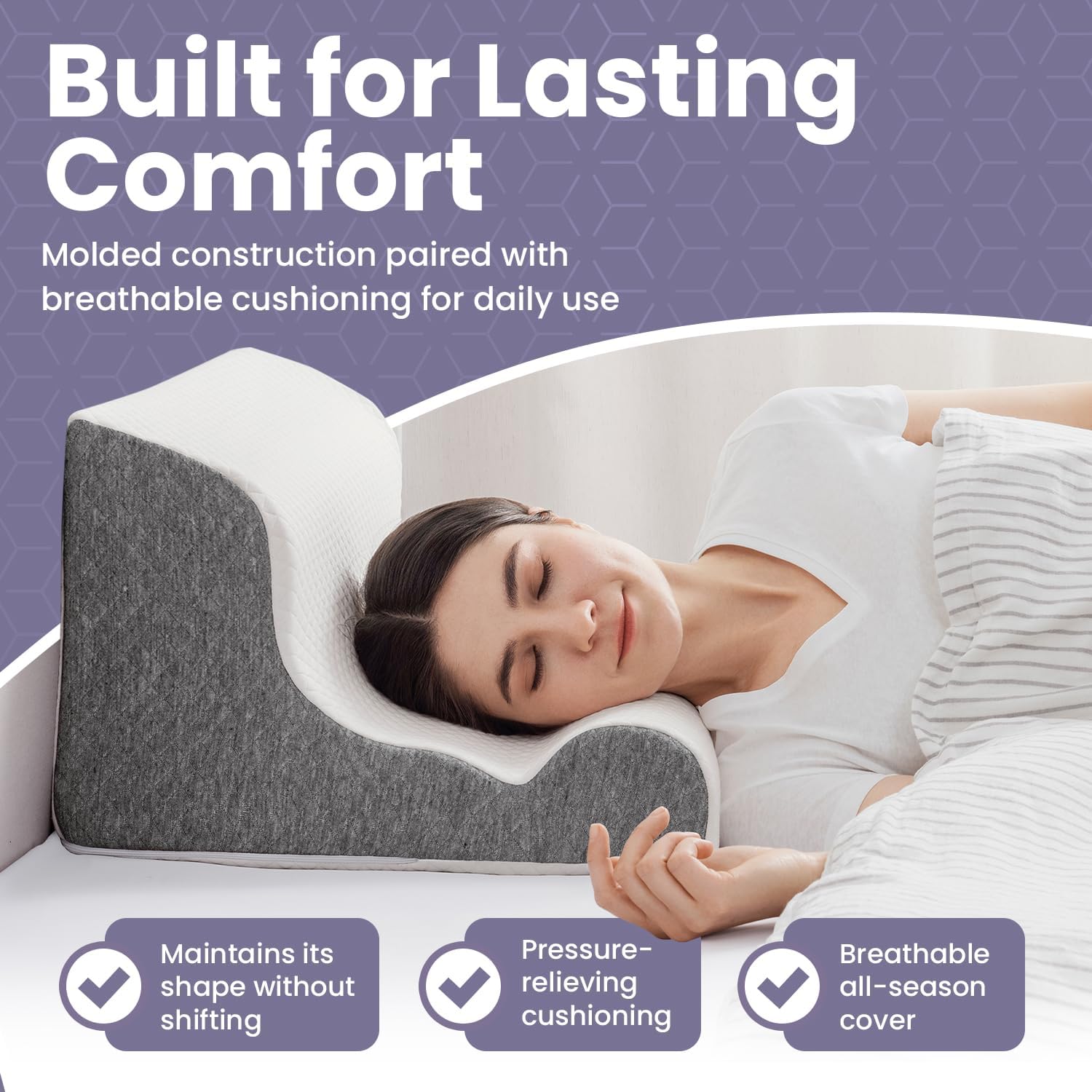 ZerOra Reading Pillow for Sitting Up in Bed Rest, Lumbar Neck Support Pillow with Back Support, Home Bedroom Sofa Dorm Essentials for…
