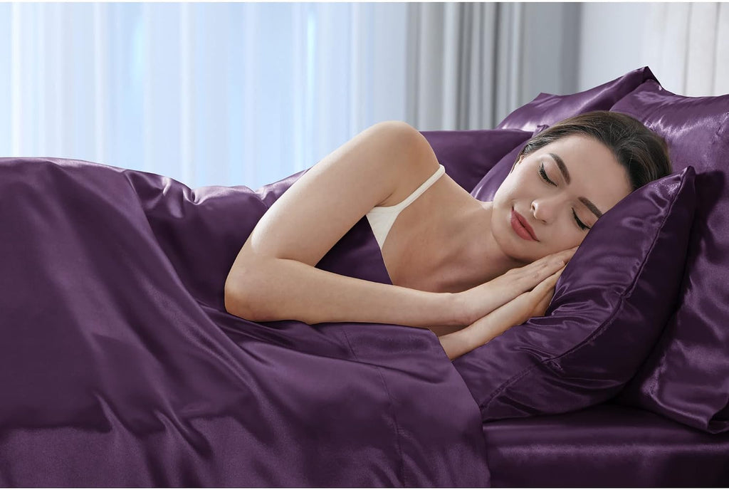Madisonpark Madison Park Essentials Satin Sheet Set Luxury and Silky with Natural Sheen, Elastic 14" Pocket fits up to 16" Mattress, All Ar…