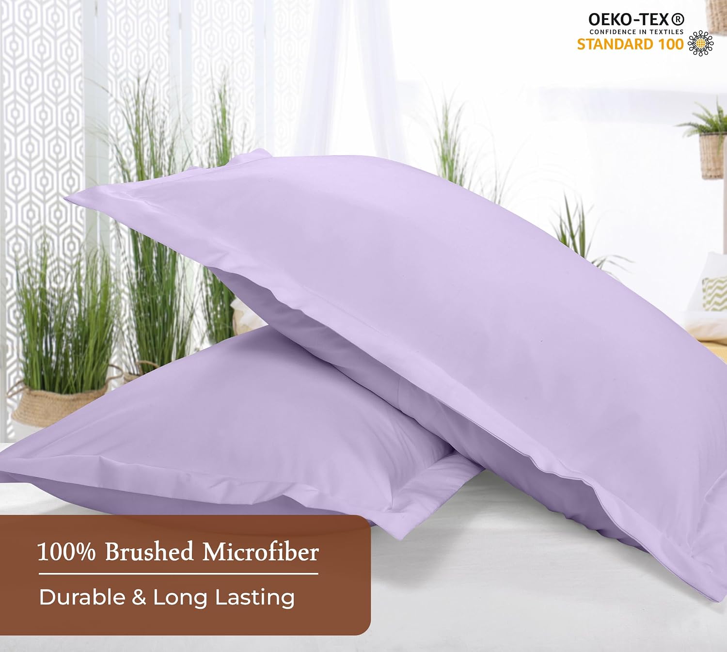 Royalelinens Royale Linens Pillow Shams 2 Pack Euro Size 26x26 Inch - Brushed 1800 Microfiber - Bed Pillow Shams, Wrinkle Resistant Super S…