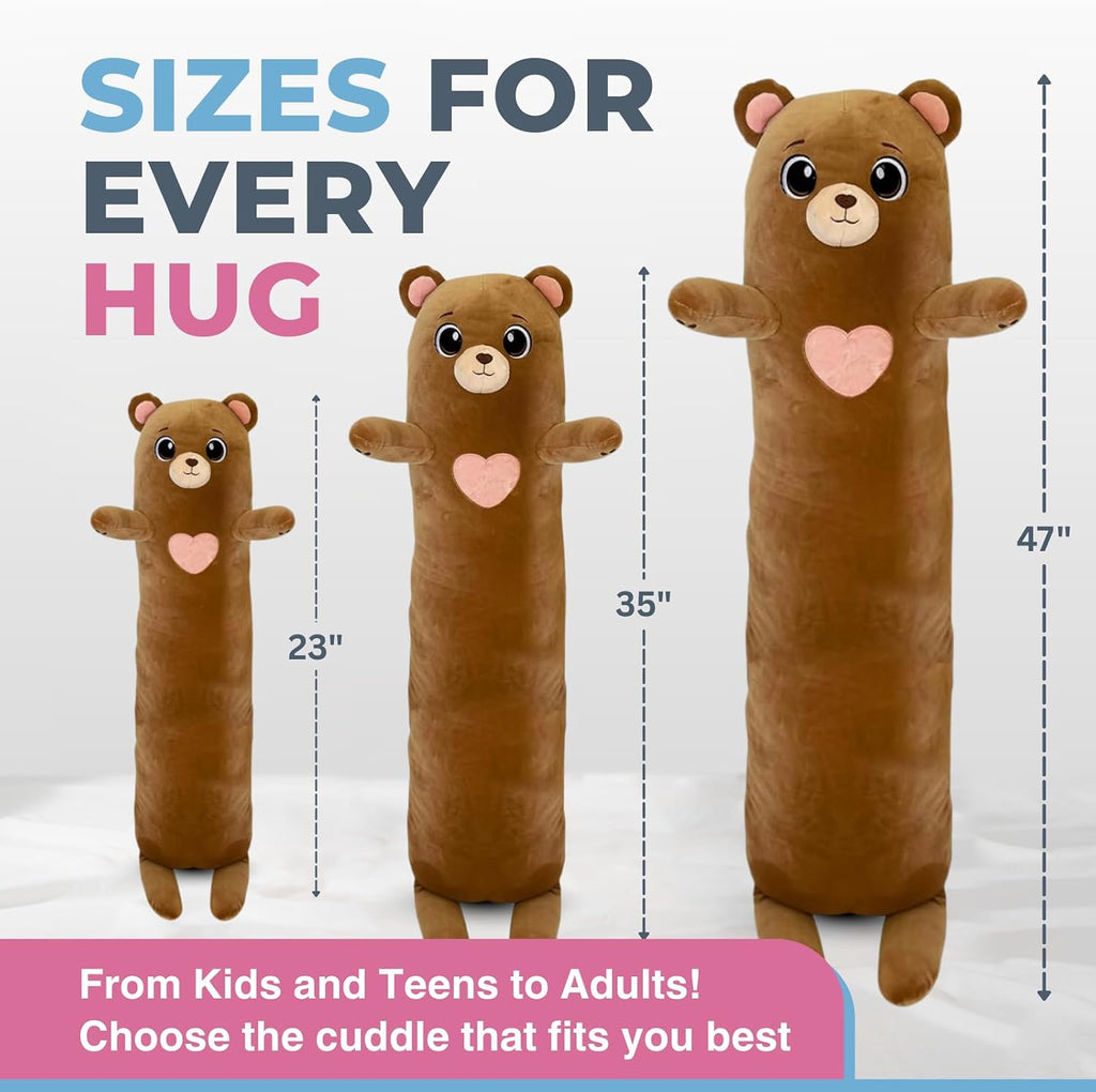 CuddlePaws Cuddle Paws Bear Plush Body Pillow for Kids | Long Stuffed Animal Cuddle Pillow | Soft Hugging Toy | Plushie Gift for Girls & Bo…