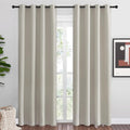 Nicetown Natural Room Darkening Curtains 86" Long for Boho Farmhouse Home Decoration, Window Treatment Total Privacy Drape Panels for Bedro…