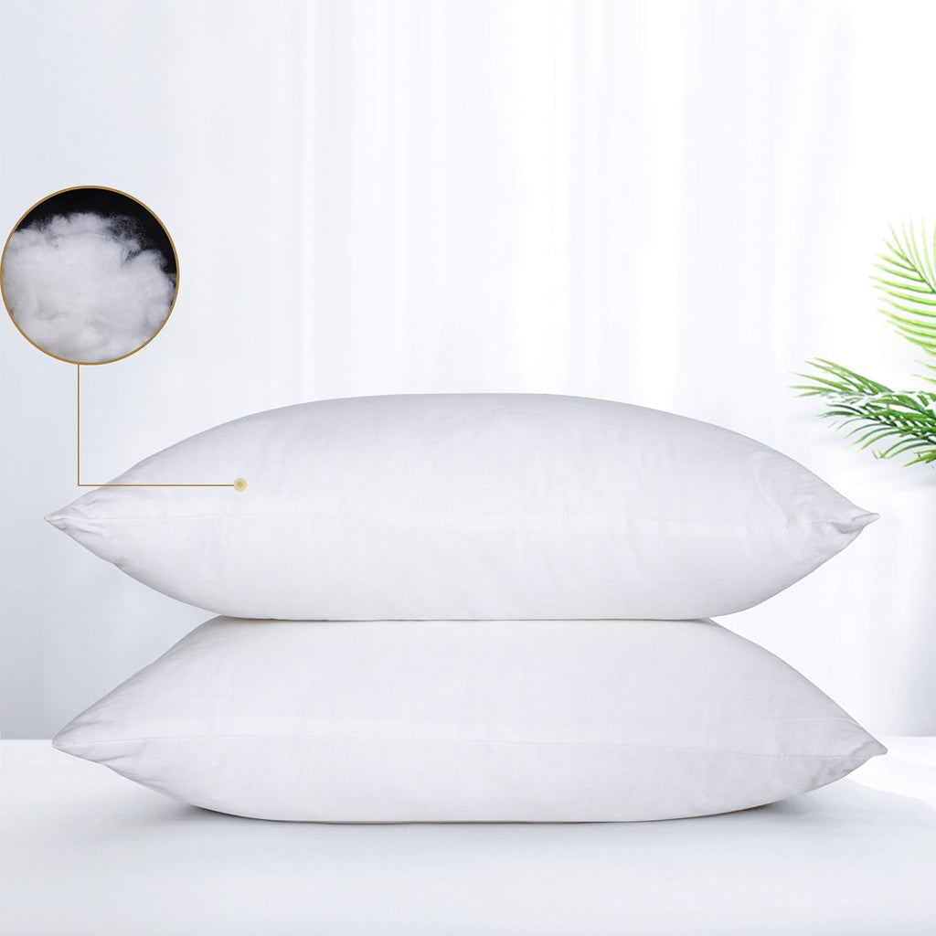 Flxxie 2 Pack Small Cotton Down Alternative Pillows, Super Soft and Breathable Small Pillows for Sleeping, Travel, 13x18 Inches 2 Pack 18 I…