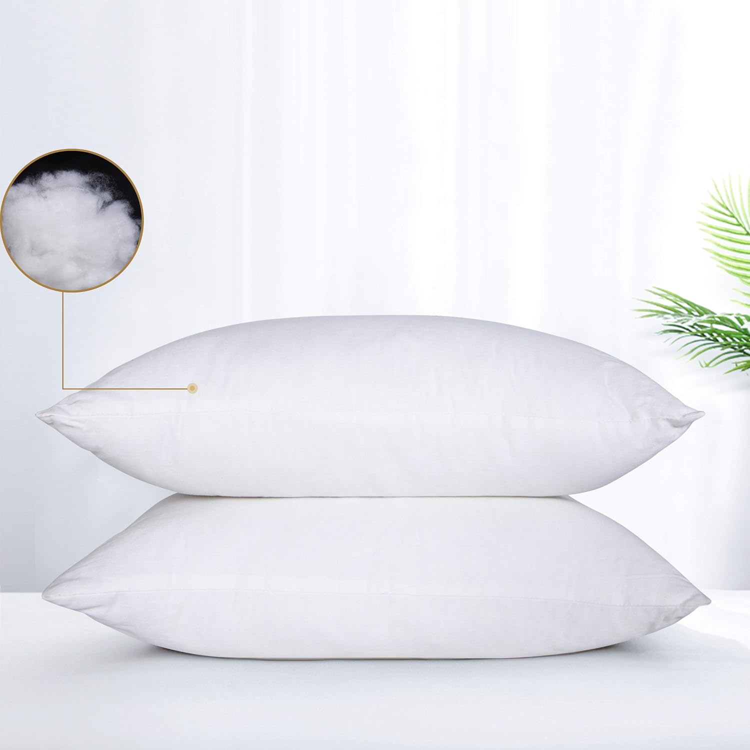 Flxxie 2 Pack Small Cotton Down Alternative Pillows, Super Soft and Breathable Small Pillows for Sleeping, Travel, 13x18 Inches 2 Pack 18 I…
