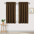 Dwcn Blackout Curtains Room Darkening Thermal Insulated Bedroom Curtains Window Curtain Panels, 52 x 45 inches Long, Set of 2 Brown Rod Poc…