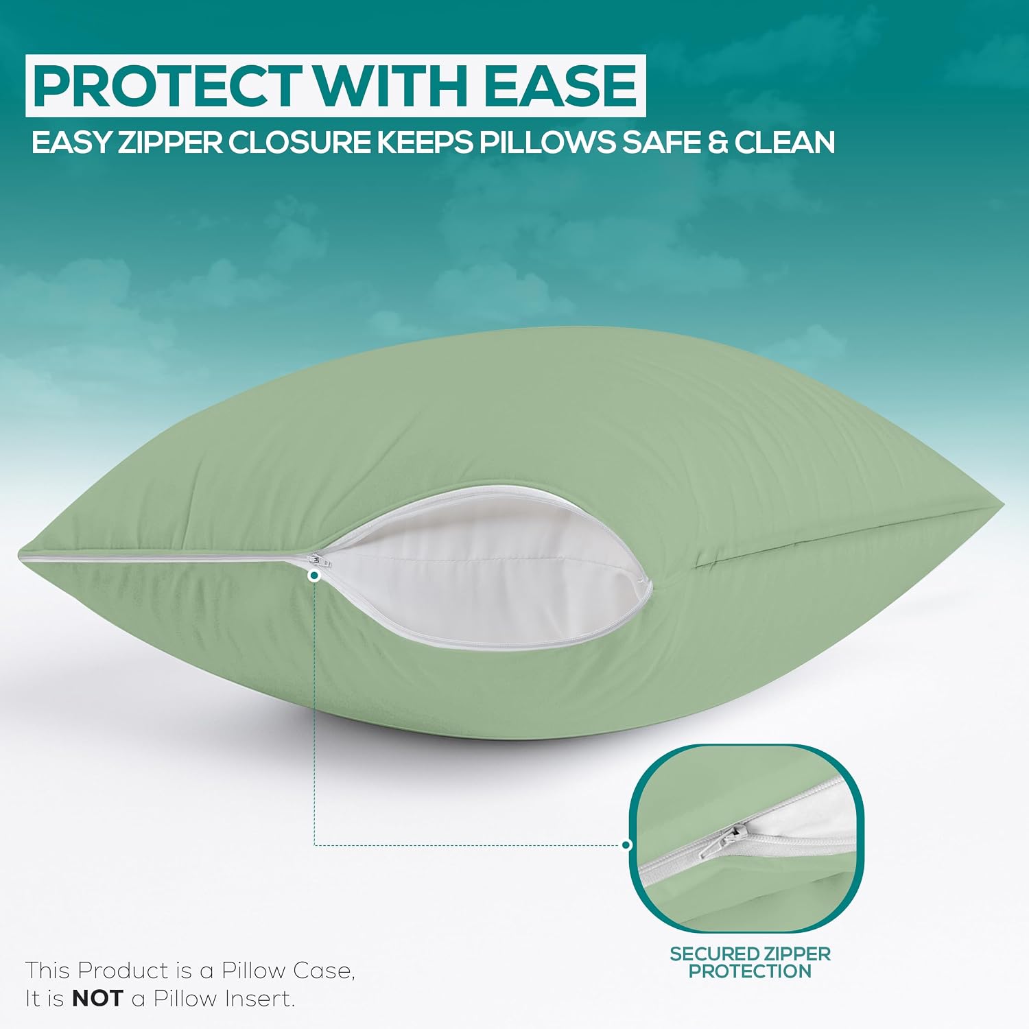 Utopiabedding Utopia Bedding 100% Waterproof Pillow Protectors with Zipper Queen Size (Set of 2), Bed Bug and Dust Mite Proof Zippered Pill…