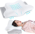Misiki Cervical Neck Pillow for, Butterfly Contour Memory Foam Pillow for Side Back Sleepers, Ergonomic Bed Pillow with Washable Cover for…