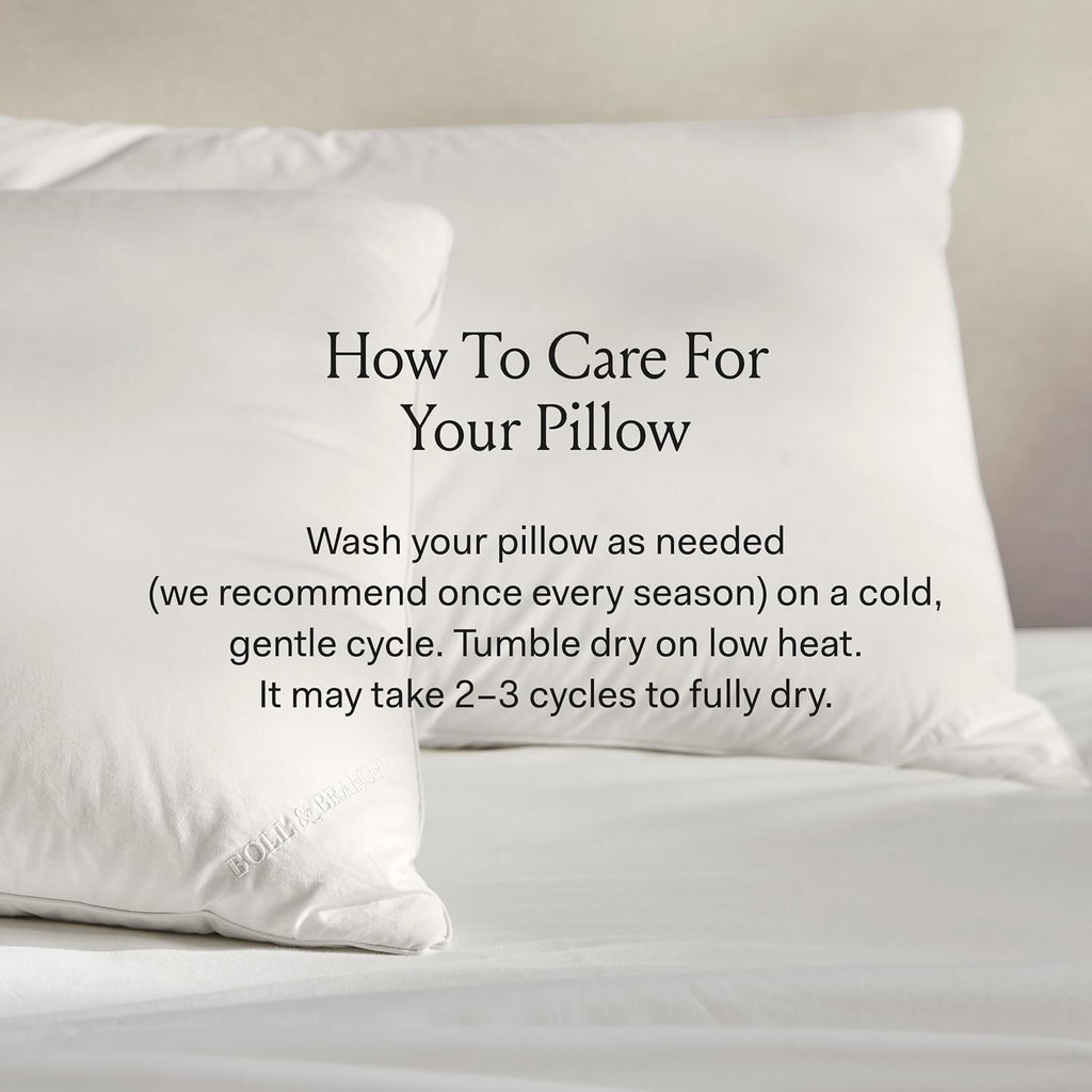 BollBranch BOLL & BRANCH Down Alternative Pillow - Soft, Standard - Cooling Shell - Hypoallergenic Primaloft Luxury Down Alternative Fill -…