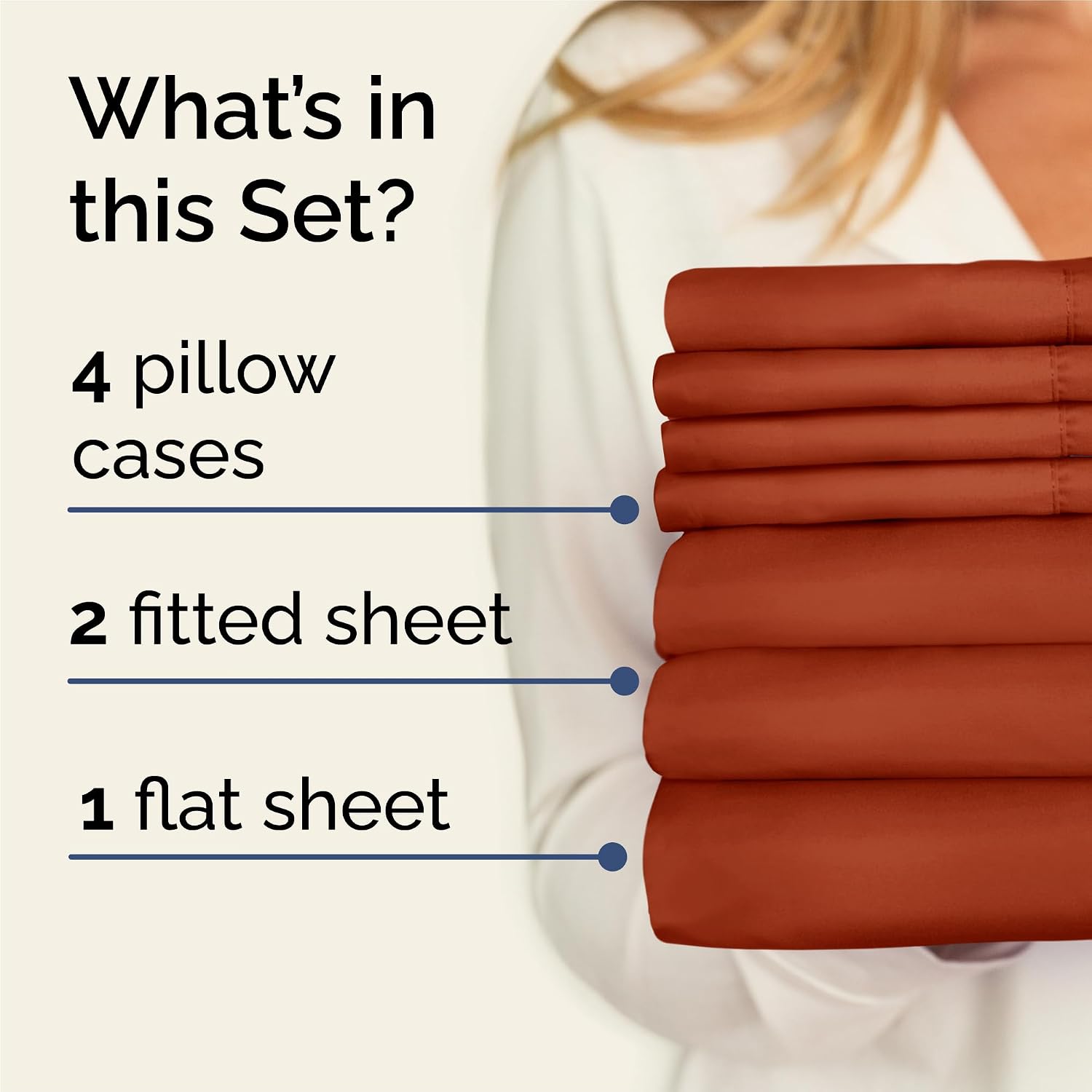 Split King 7 Piece Sheet Set - Comfy, Breathable & Cooling - Soft Hotel Luxury Bedding for Women, Men, Kids, Teens & Children - 1 Flat &…