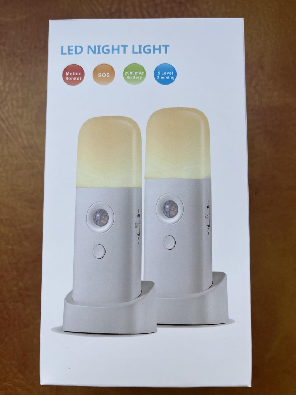 YELKO Motion Sensor Night Light, 2000mAh Rechargeable Night Lights Battery Powered, Portable Dimmable Nightlights with 5 Brightness…