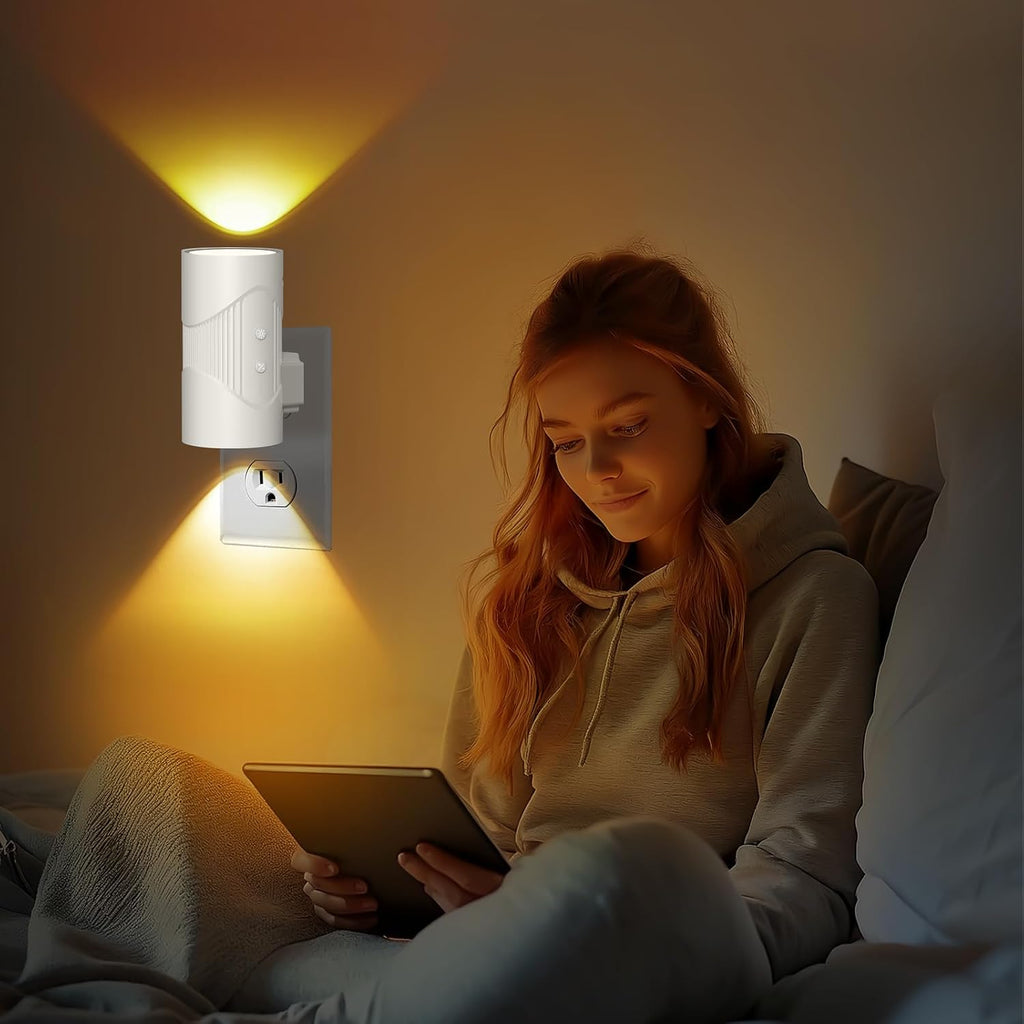 easuntec Night Light, Night Lights Plug into Wall, Color Changing Night Light, Dusk to Dawn Sensor, 8 Light Modes, Dimmable RGB Night Light…