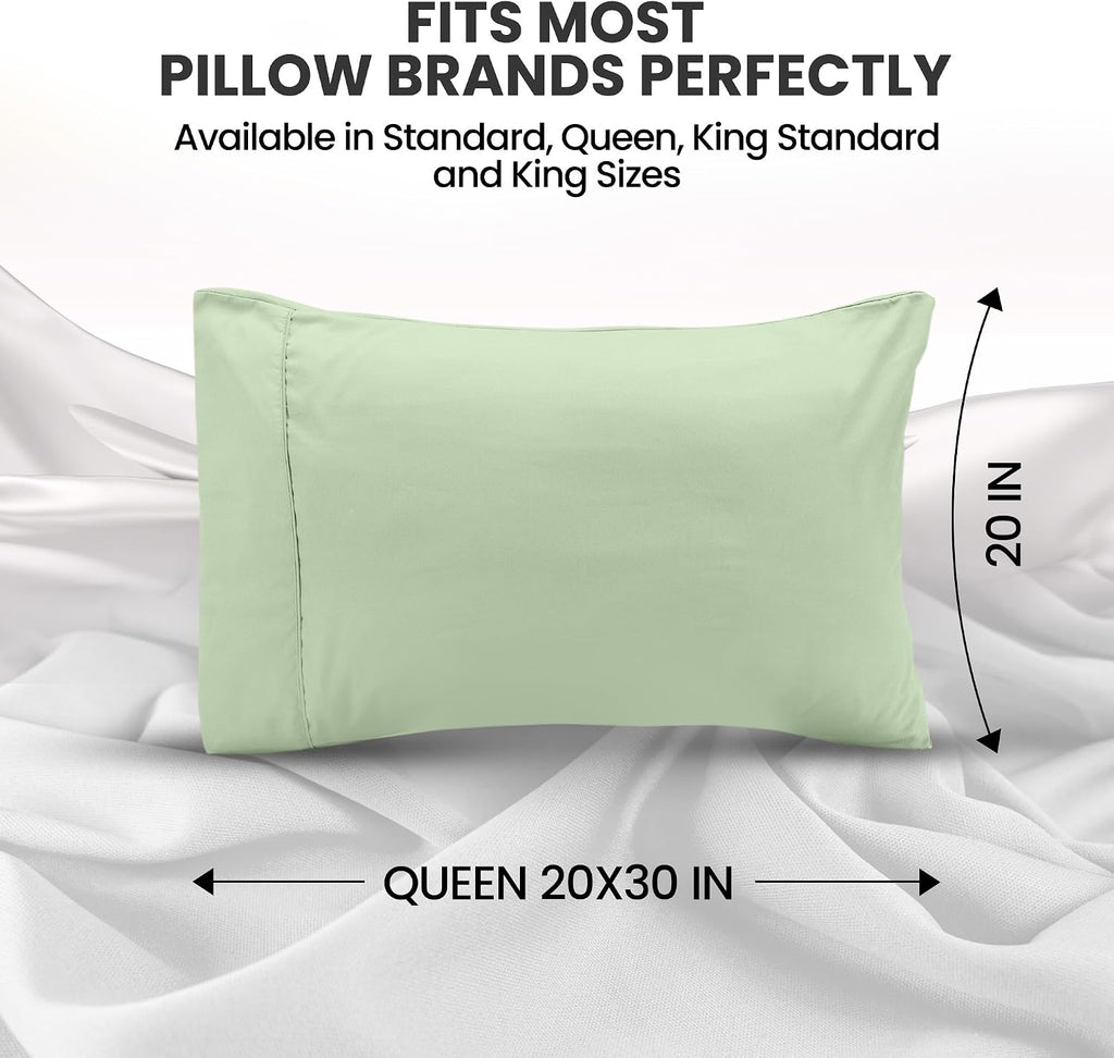 Utopia Bedding Queen Pillow Cases - 2 Pack - Envelope Closure - Soft Brushed Microfiber Fabric - Shrinkage and Fade Resistant Pillow…