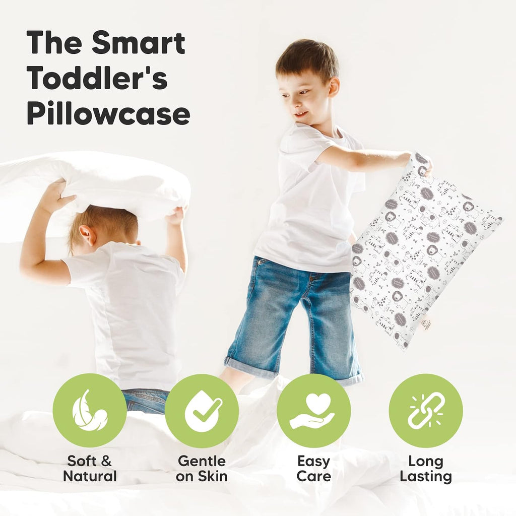 KeaBabies Toddler Pillowcase 13"x18" - Organic Cotton Toddler Pillowcase for Kids, Boys, Girls, Soft & Durable Cotton Cover for Miniature…