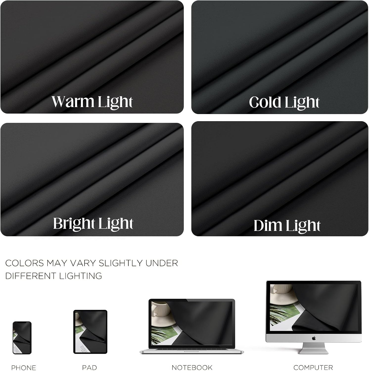 CUCRAF Blackout Curtains for Bedroom, Thermal Insulated Room Darkening Grommet Window Curtains & Drapes for Living Room, Dark Grey, 2…