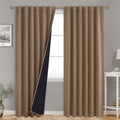 BGment Full Blackout Curtains with Thermal Insulation Liner Curtains 90 Inches Long, Rod Pocket and Back Tab Double Layer Room Darkening…