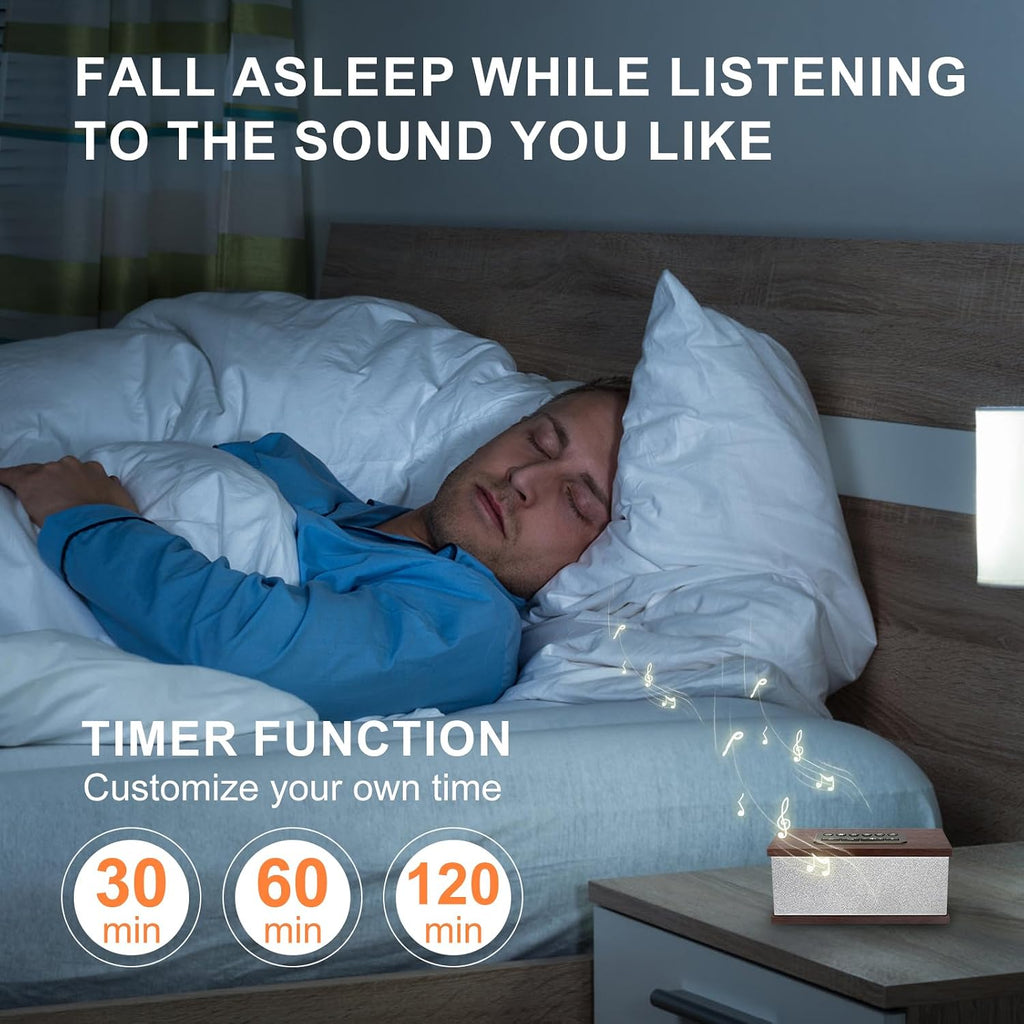 Sound Machine White Noise Machine with 70 Natural Soothing Sounds Sleeping Timer Memory Function 30 Volume Levels Brown Noise Sleep…