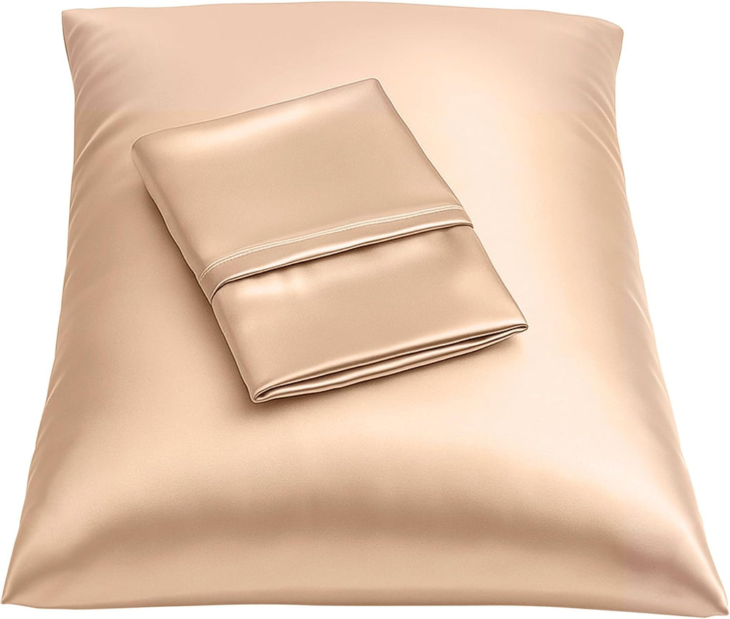 Blissford Satin Pillowcase with Zipper, for Hair and fabric comfort, Feels Soft and Cool Like a Silk Pillowcase, Satin Pillow Cases 2…