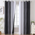 Estelartextiler Estelar Textiler Thermal Insulated Blackout Curtains for Bedroom, Ombre Black and Greyish White Blackout Drapes for Living…