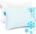 Nestl Cooling Pillow for Sleeping 2 Pack, Luxury Shredded Memory Foam Pillows Queen Size Set of 2, Adjustable Cold Gel Pillows for Hot…