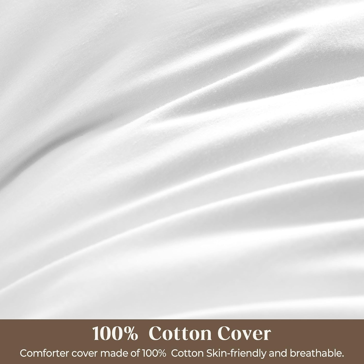 Bafode Goose Down Feather Pillows, Soft Bed Pillows Queen Size Set of 2, 100% Soft Cotton Shell, Gusseted Hotel Pillows for Back, Stomach or…