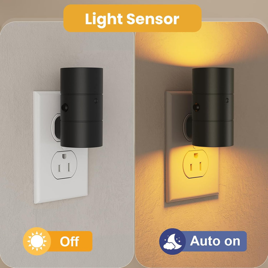 VOLISUN Night Light, Dimmable Led Night Lights Plug into Wall, Amber/3000K/4500K, 0-100LM Adjustable Brightness, Dusk to Dawn Nightlight…