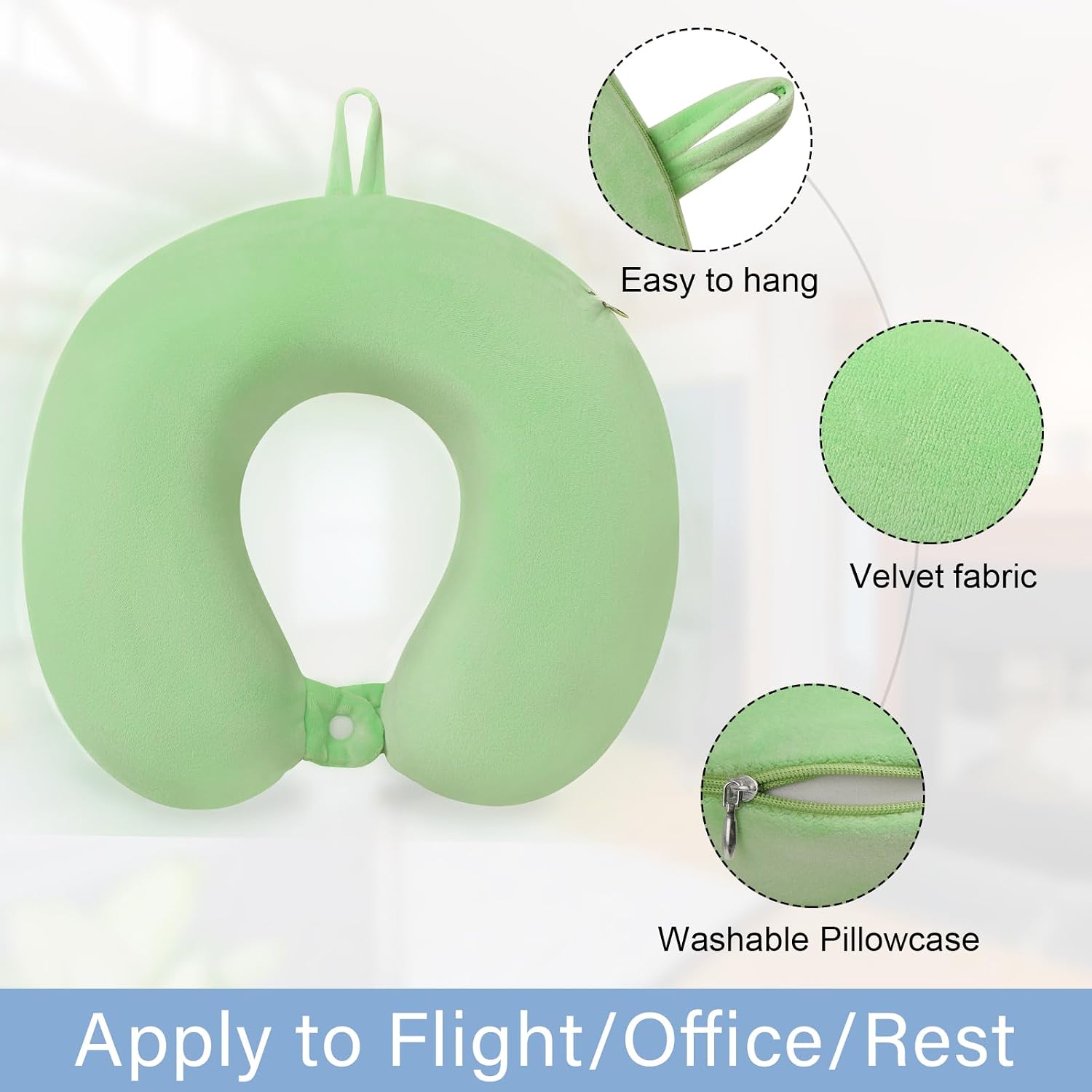 Gosider Neck Pillows for Travel Comfortable Travel Neck Pillow U Shape Memory Foam Support Neck and Head Portable Neck Travel Pillow Suitab…