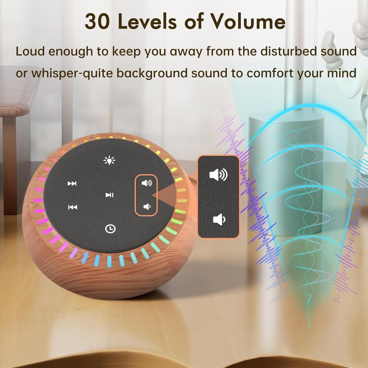 DreamSky Sound Machine for Sleep, White Noise for Sleeping Adults & Baby, Brown Noise Fan for Office Privacy & Noise Canceling, 26 Sounds…