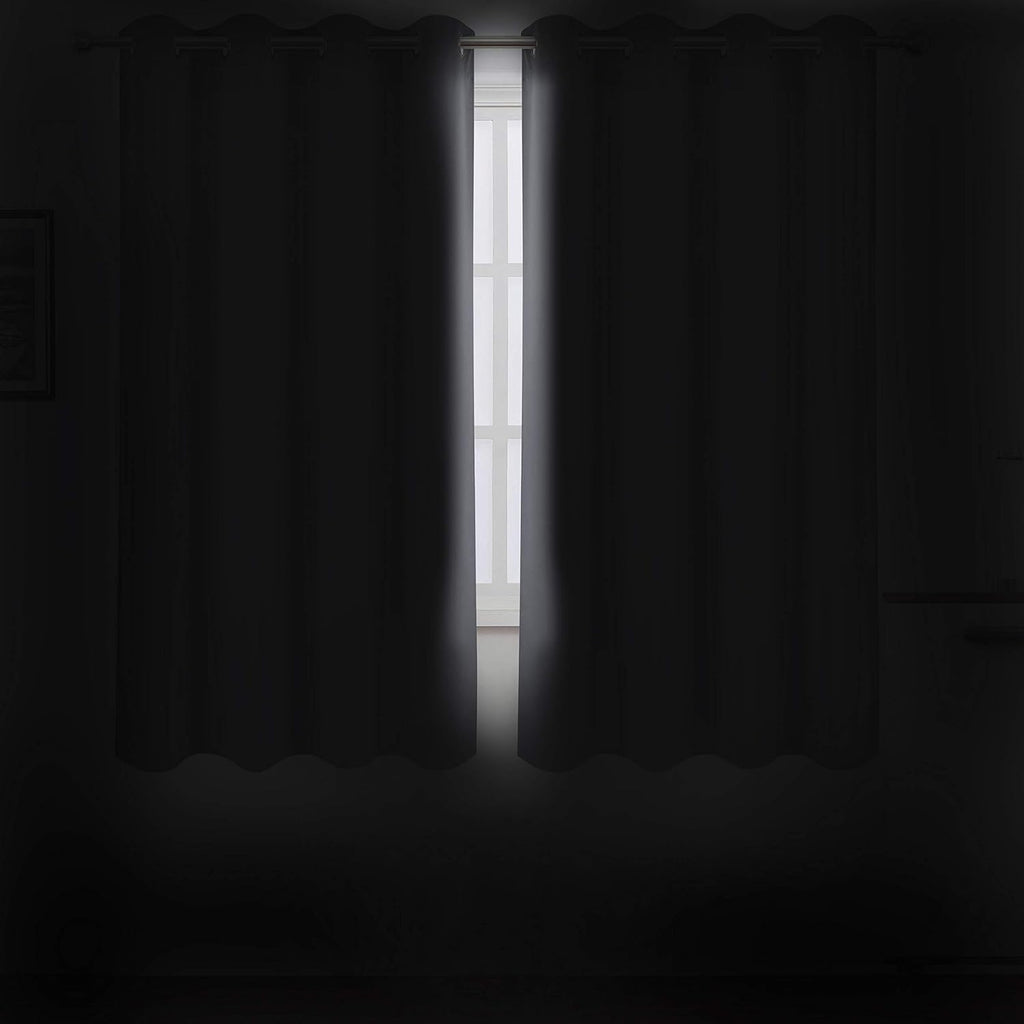 Lemomo Grey Blackout Curtains 66 x 63 Inch Length/Set of 2 Curtain Panels/Thermal Insulated Room Darkening Blackout Curtains for Bedroom 63…