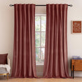 Miulee Velvet Curtains 2 Panels Luxury Blackout Curtains for Bedroom Living Room Thermal Insulated Super Soft Window Drapes Rod Pocket & Ba…