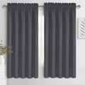 DWCN Bedroom Blackout Curtains 70 x 63 Inches Length 2 Panels Set, Solid Thermal Insulated Energy Saving Rod Pocket Window Treatment…